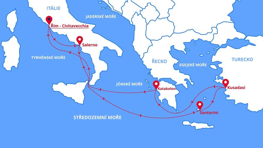 Plavby - Evropa - Středomoří s česky mluvícím delegátem